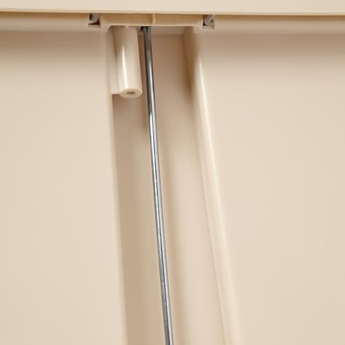 Rubbermaid Commercial Products Streamline Plastic Front Step On Trash Can, 24 Gallon, Beige, Hands-Free Garbage Can for Medical Waste in Hospitals/Lab/Emergency/Patient Rooms