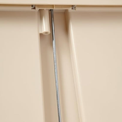 Rubbermaid Commercial Products Streamline Plastic Front Step On Trash Can, 24 Gallon, Beige, Hands-Free Garbage Can for Medical Waste in Hospitals/Lab/Emergency/Patient Rooms