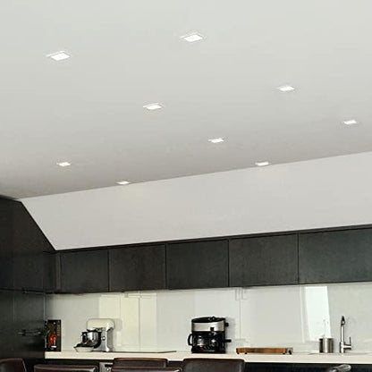 Maxxima 4 in. 5 CCT Retrofit Recessed Square LED Downlight, 800 Lumens, Color Selectable 2700K-5000K (2700K/3000K/3500K/4000K/5000K), Dimmable, 90 CRI (Pack of 2)