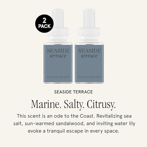 Pura x Studio McGee Home Diffuser Refill, 2 Pack, Seaside Terrace