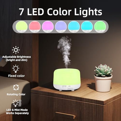 SPLITSKY 300ml Essential Oil Diffuser with Remote, 2 Mist Modes, 2 Timers