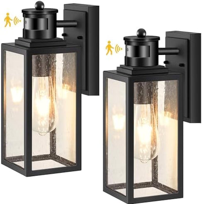 VIANIS Motion Sensor Porch Lights Outdoor, Distance and Time Adjustable