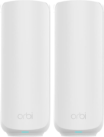 NETGEAR Orbi 370 Series (RBE370) Dual-Band WiFi 7 Mesh Network Add-on Satellite – Works with RBE372, RBE373, RBE374, Security Features, 5 Gbps, Adds Coverage up to 2,000 sq. ft., BE5000 (Pack of 2)