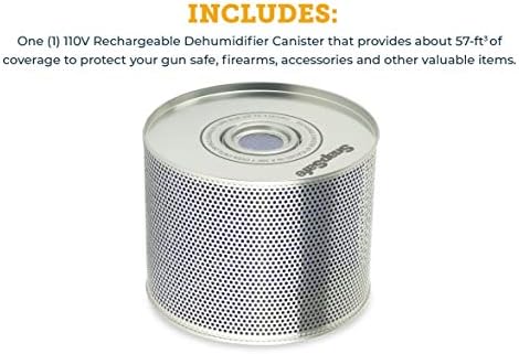 SnapSafe Reusable Canister Dehumidifier, 75902 - Portable, Easy to Use Moisture Absorbers for Gun Safes & Cabinets - Prevent Moisture Damage for Gun Safe Accessories, Firearms in Your Gun Vault