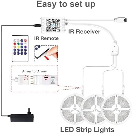 DAYBETTER Smart RGB Led Strip Lights, 300ft Led Lights for Bedroom with App Control, Multicolor Changing Led Light Strips Apply for Home Decor, Living Room, Kitchen, Home Party Decoration