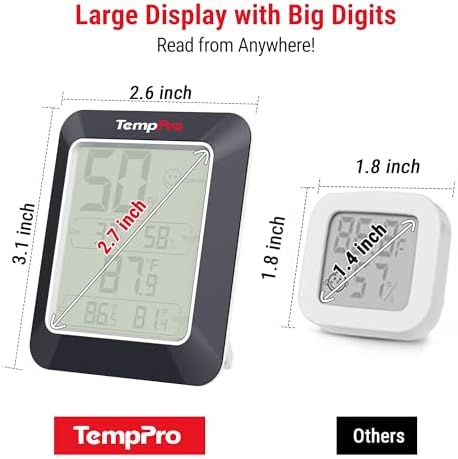 TempPro TempAir Digital Hygrometer Indoor Thermometer Humidity Monitor