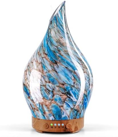 Porseme Essential Oil Diffuser 150ml Handmade Glass Diffuser 6H Runtime