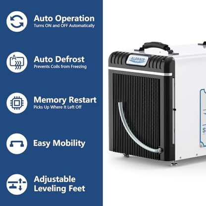 ALORAIR 198 Pints Crawlspace Dehumidifier for Commercial, Sentinel HD90