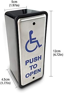 Olideauto Commercial Handicap Door Opener Swing Door for the Disabled with Wired Narrow Rectangle Handicap Push Buttons Olide-515