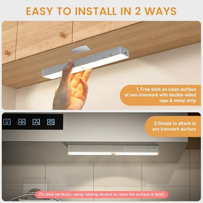 Racokky Under Cabinet Lighting with Remote, Motion Activated RV Step Light