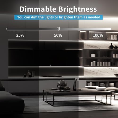 100FT COB LED Strip Lights White Dimmable DC 24V 6000K
