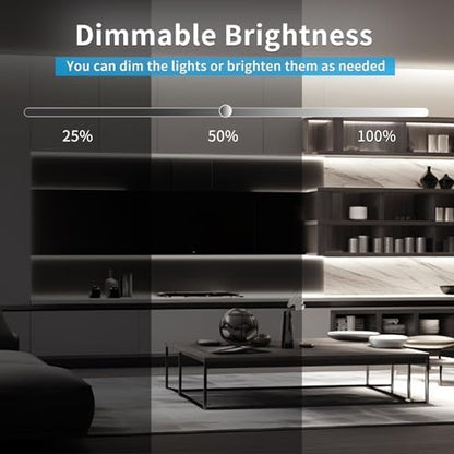 100FT COB LED Strip Lights White Dimmable DC 24V 6000K