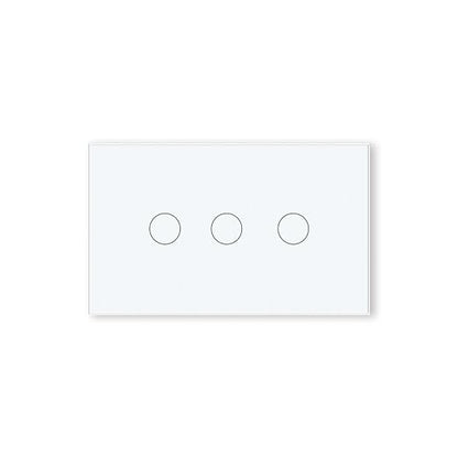 Smart Switch Neutral Wire Optional,APP Control,White 3 Button | 4.65 X 2.83 X 1.34 Inches,Only 2.4GHz Wi-Fi,Voice Control,Work with Tuya/Smart Life/Alexa,Tempered Glass Panel