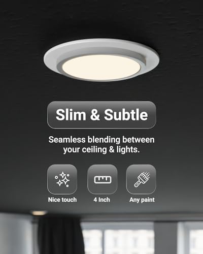 Sunco 12 Pack 4 Inch Recessed Light Goof Ring, Ultra Thin, White