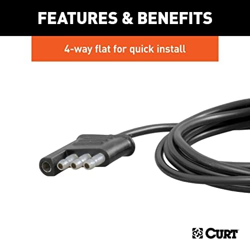 CURT 53201 Auxiliary LED Trailer Lights for Cargo Carriers and Bike Racks