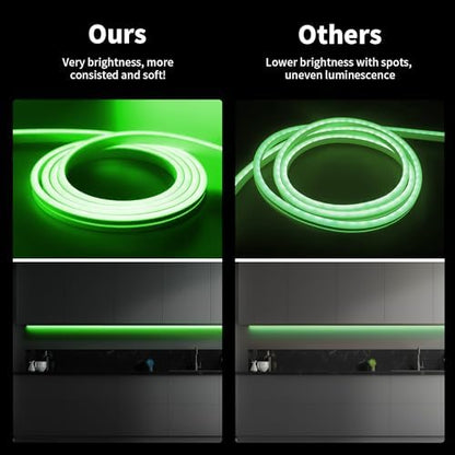 iNextStation 16.4FT DC12V LED Strip Lights Green Neon Rope Lights (No Plug)