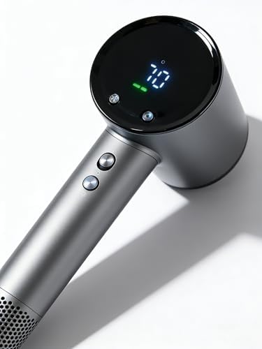 STFF ion Hair Dryer high Speed brushless Motor with Blow Dryer Diffuser,1400W Ultra-Fast Dryer,Ultra-Ligh, Low Noise,Intelligent LCD Display,for Women/Children