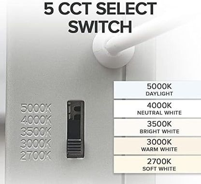 Maxxima 6" Slim Recessed LED Square Downlight 1000 Lumens, 5 CCT, 12 Pack