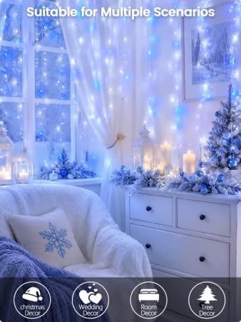 200 LED Connectable String Lights, 66FT Christmas Lights Outdoor Indoor
