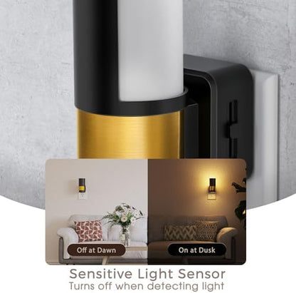 Briignite Night Lights Plug into Wall, 2 Pack Dimmable LED Night Light