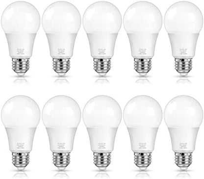 MAXvolador A19 LED Light Bulbs, 100 Watt Equivalent, Daylight White 5000K, 1500LM, E26 Base, Non-Dimmable, 13W Bright White Bulbs, 10-Pack