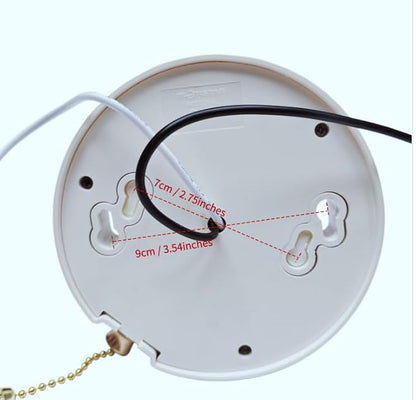 CRIOO GU24 LED Light Bulb with Lampshade & Pull Chain Switch, 9W 60W Equiv, 2700K, 800LM, UL Listed, 2 Prong Twist Lock for Home Kitchen Closet
