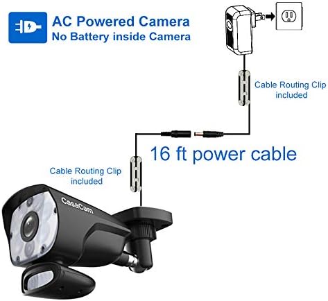 CasaCam GuardianCam Air | 7" Touchscreen Monitor with 2 Spotlight HD Cameras | Wireless Security Camera System, AC Powered, Two-Way Audio, Free APP, SD Card and Battery Installed, Model VS1002