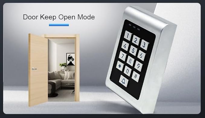 Smart WiFi Metal Outdoor Keypad RFID Access Controller with Tuya Phone App Remote Control 600lbs Magnetic Lock Push Exit Button Commercial WiFi Access Control System