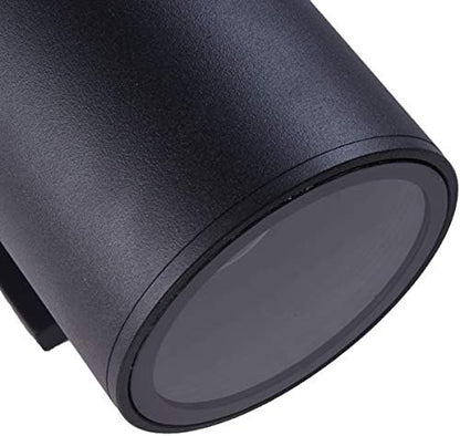 mirrea 12" Modern Outdoor Porch Light in 2 Lights, Matte Black, 1 Pack