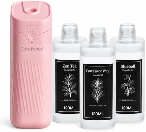 Waterless Essential Oil Diffuser (M60) with 3x120ml Oil