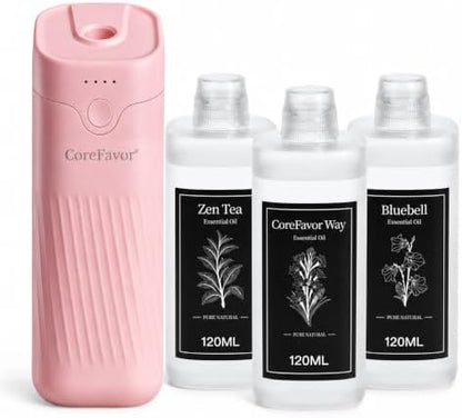 Waterless Essential Oil Diffuser (M60) with 3x120ml Oil