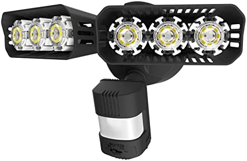 SANSI 27W 2700LM LED Motion Sensor Outdoor Flood Light, 5000K IP65, Black