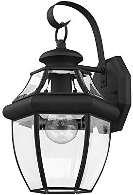 Livex Lighting 2151-04 Monterey 1-Light Wall Lantern, Black