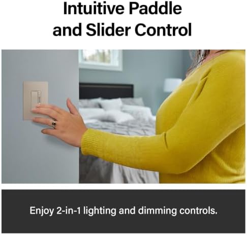Legrand Radiant 450W LED Dimmer Light Switch 3-Way with Wall Plate Nickel