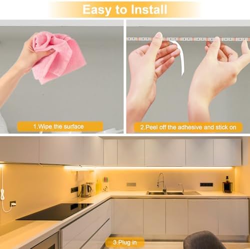 LAFULIT 10 PCS 20in Under Cabinet Lighting Kit, 2700K