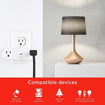 UltraPro Indoor Smart Plug, 2 Grounded Outlets, White, 2 Pack