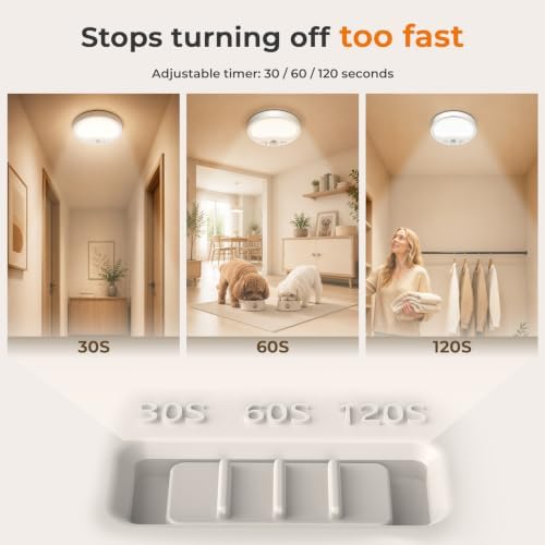 TANBABY Rechargeable Motion Sensor Ceiling Light Indoor with Remote