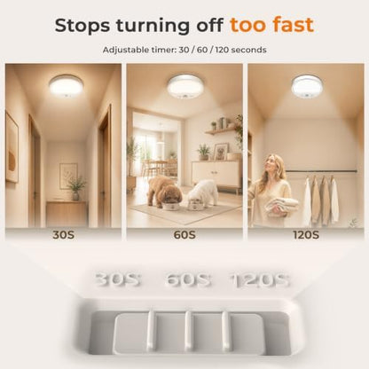 TANBABY Rechargeable Motion Sensor Ceiling Light Indoor with Remote