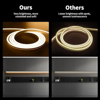 iNextStation 16.4FT DC12V LED Strip Lights Warm White LED Lights (No Plug)