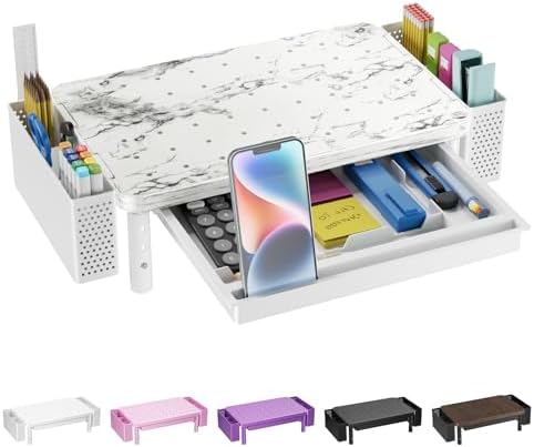 WALI Computer Monitor Stand with Storage and Pen Holder