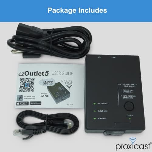 ezOutlet5 - Internet Enabled IP & WiFi Remote Power Switch with Auto Reboot
