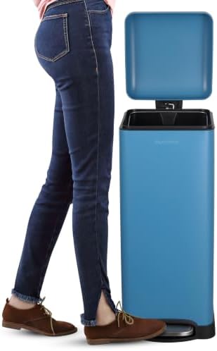 happimess Betty 8 Gal Step Trash Can Soft-Close Lid, Bright Cobalt Blue