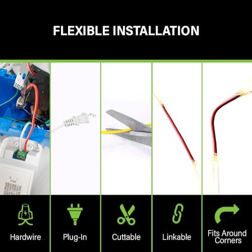 Feit Electric 16 ft LED COB Tape Light, 2950 Lumens Total, 3000K Bright White, Dimmable with Included Remote, Plug-in or Direct Wire Installation, Ultrathin Continuous Strip Lighting, TAPE192/COB/LED