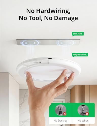Bojim RGB Rechargeable Waterproof Shower Ceiling Light for Bathroom Inside