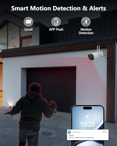 5MP Wireless Outdoor Security Camera System 4 Cameras 2TB 60 Days Storage