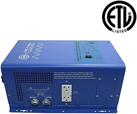 AIMS 2000W 12V Pure Sine Inverter Charger w/Transfer Switch 120V ETL