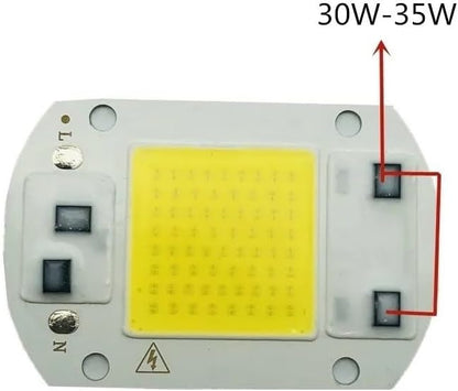 20 Pack LED COB 10W 20W 30W 50W Chip Lamp Beads AC 220V IP65 Bulb Smart IC No Driver Required DIY Flood Light Spotlight (Color : Cold White, Size : 10-15W 220V)