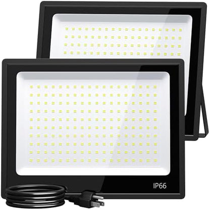 XXBSAZ 150W LED Flood Light Outdoor, Daylight 6500K,18000LM, AC85-265V IP66 Waterproof, High Power Commercial Work Light, Security Stadium Lights for Parking Lots, Workshop，Warehouses