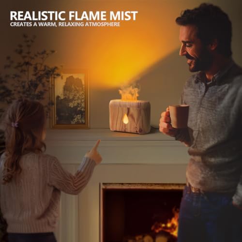 Flame Diffuser for Essential Oils, 200ml Small Oil Diffuser