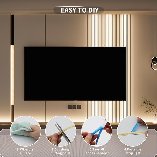 MIWISE COB LED Strip Light 20ft/6.1m,CRI 90+ Natural White 4000K High Lumen Dimmable Super Bright Flexible DC24V LED Tape Light with Controller/Dimmer,for Cabinet Home Office DIY Lighting Projects